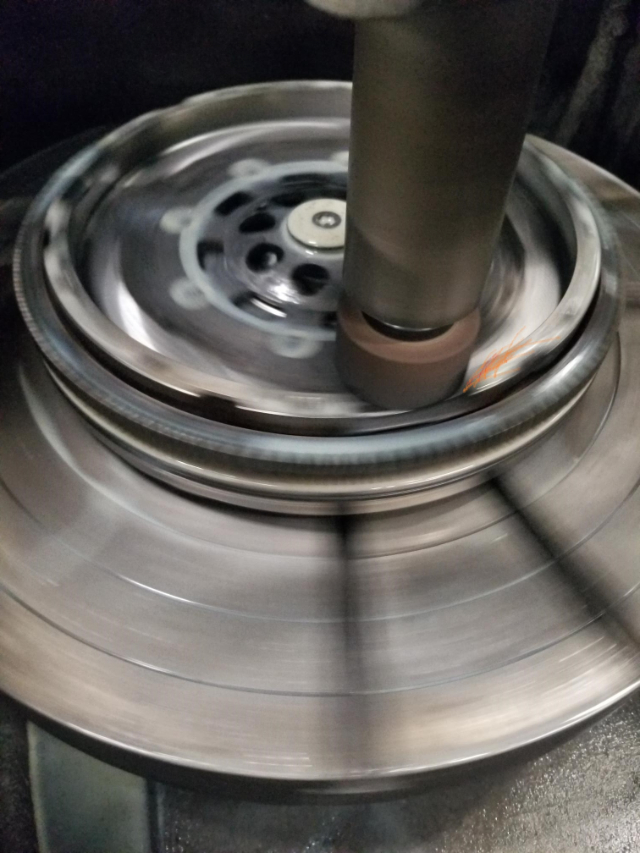 grinding late model VW flywheel